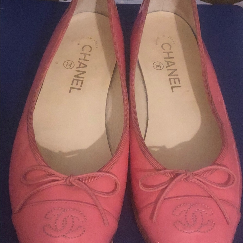 Authentic Chanel Pink Ballerina Flats